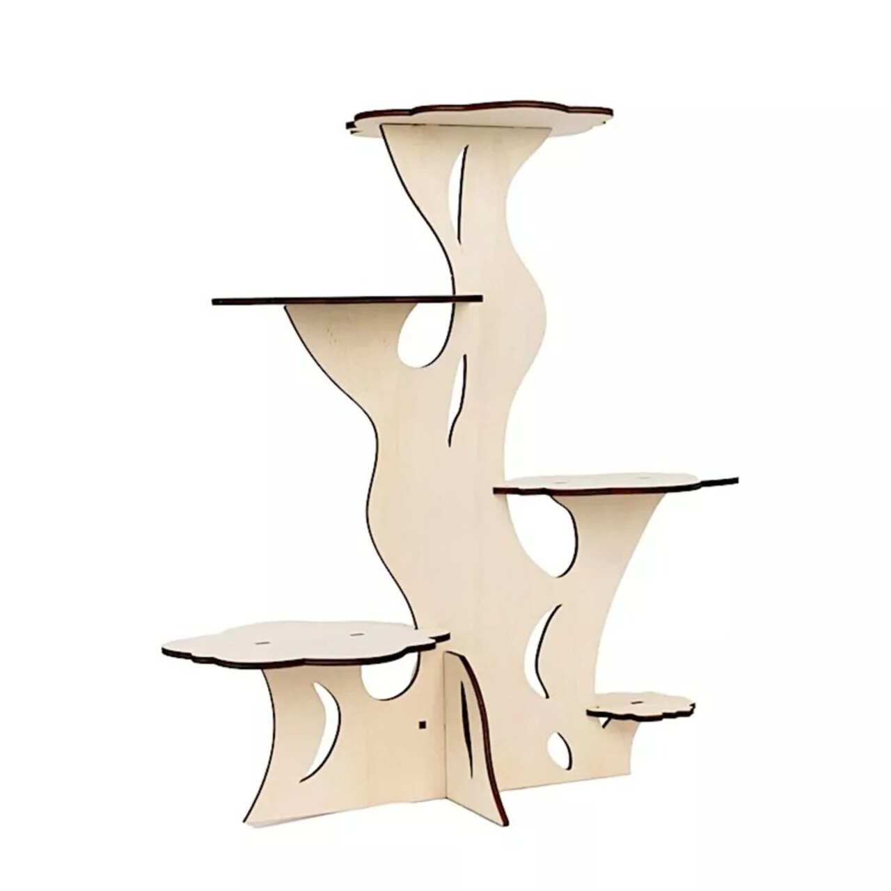 NATURAL 19" Wooden 5 Tier Cupcake Dessert DISPLAY STAND Tree Tower